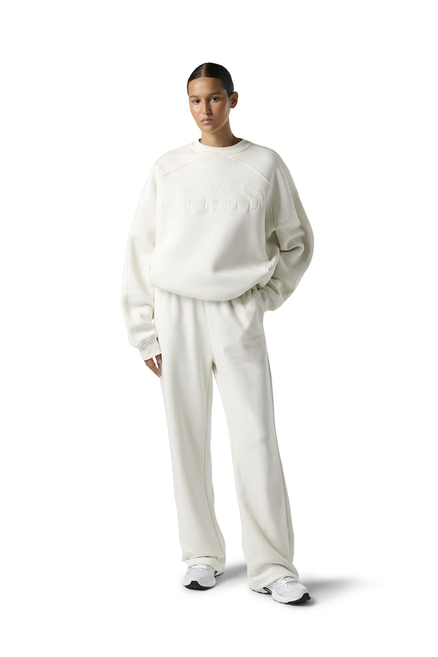 Series Wide Leg Sweatpants in Cream