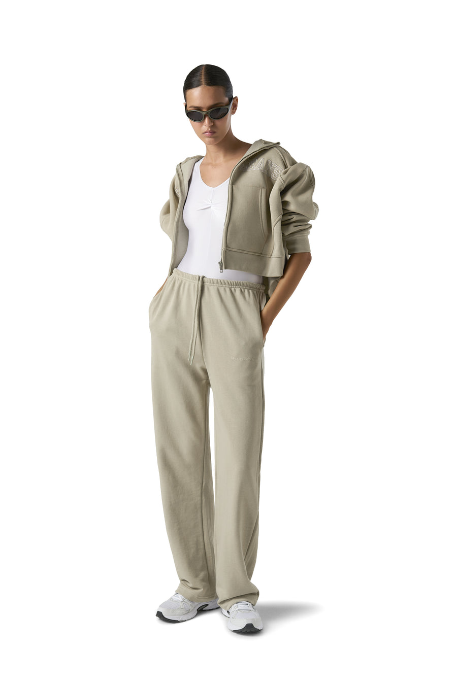 Series Wide Leg Sweatpants in Bone