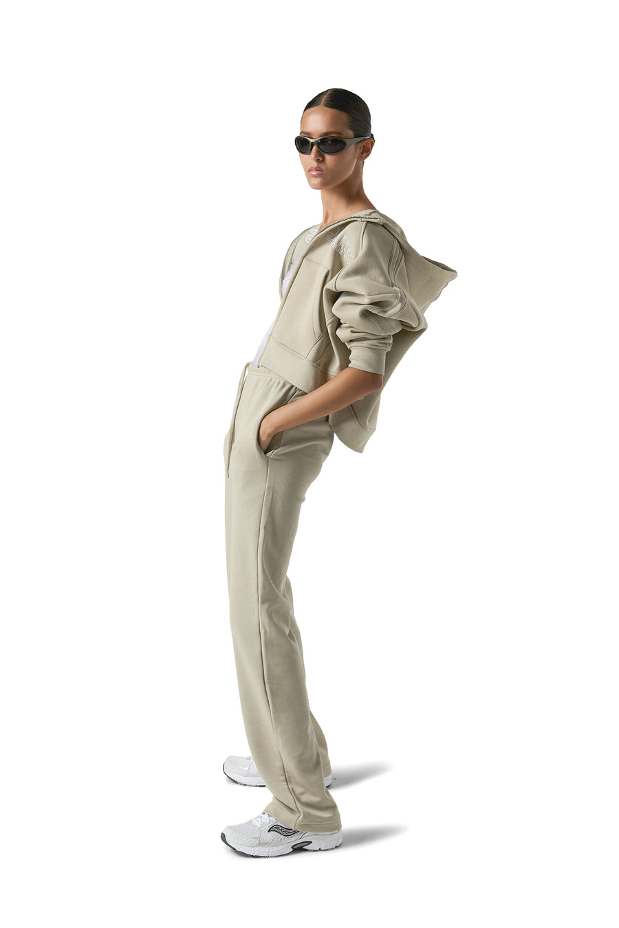 Series Wide Leg Sweatpants in Bone