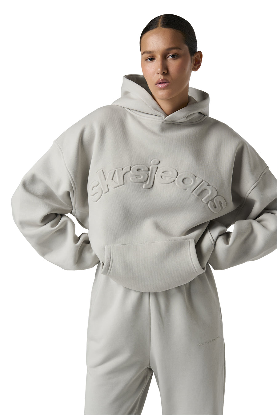 Series Emboss Hoodie in Foam