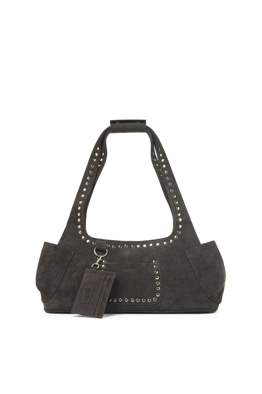 Martha Faux Suede Carryall in Dark Grey