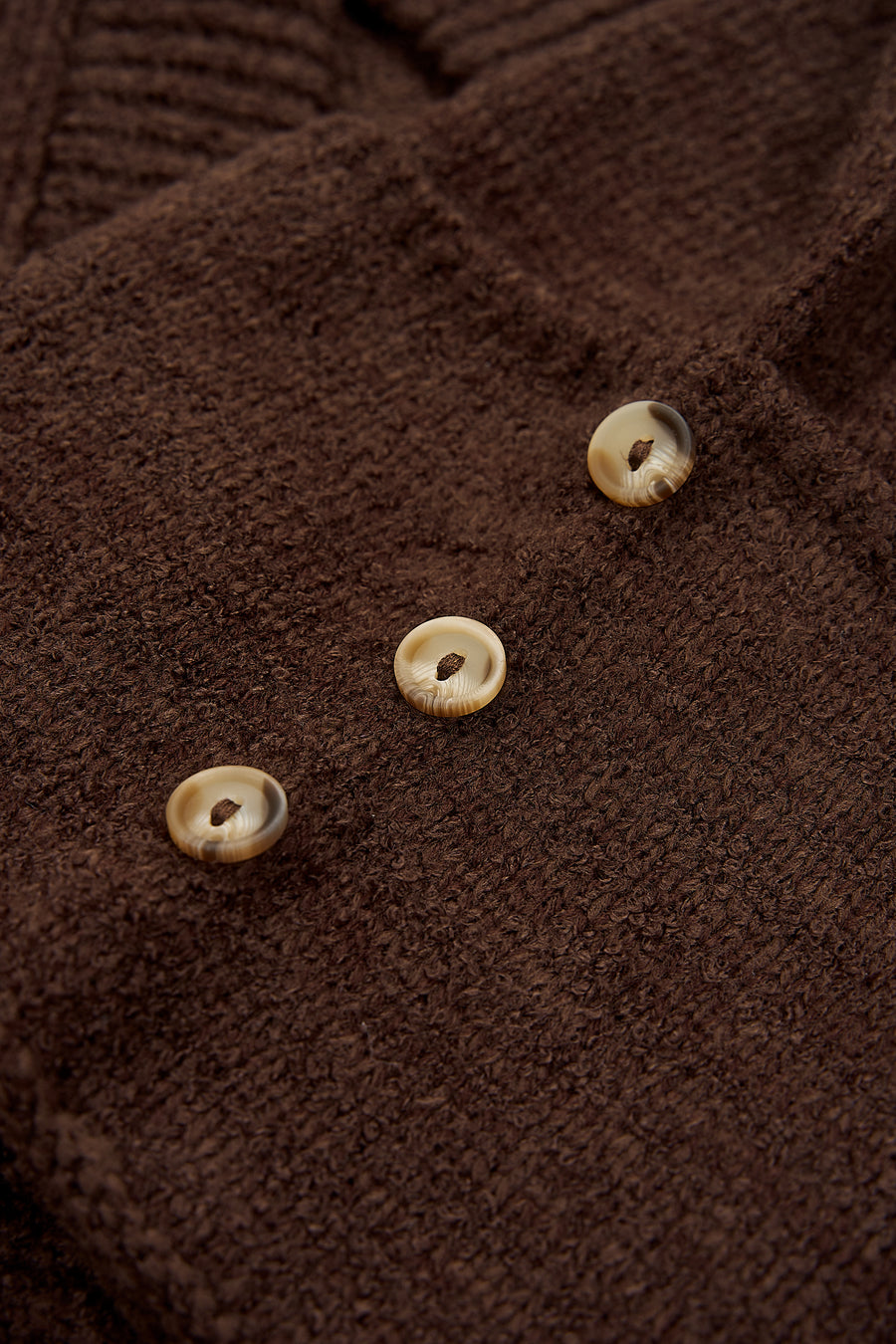 Sable Button Top Cardigan in Brown