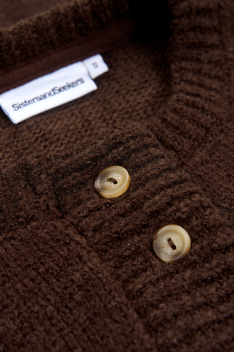 Sable Button Top Cardigan in Brown