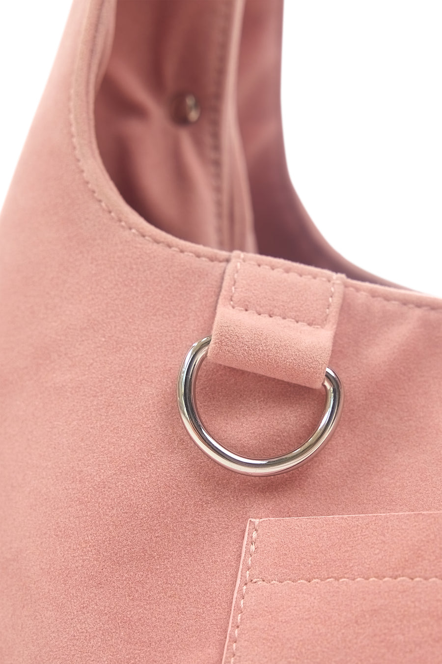 Martha Faux Suede Carryall in Rose