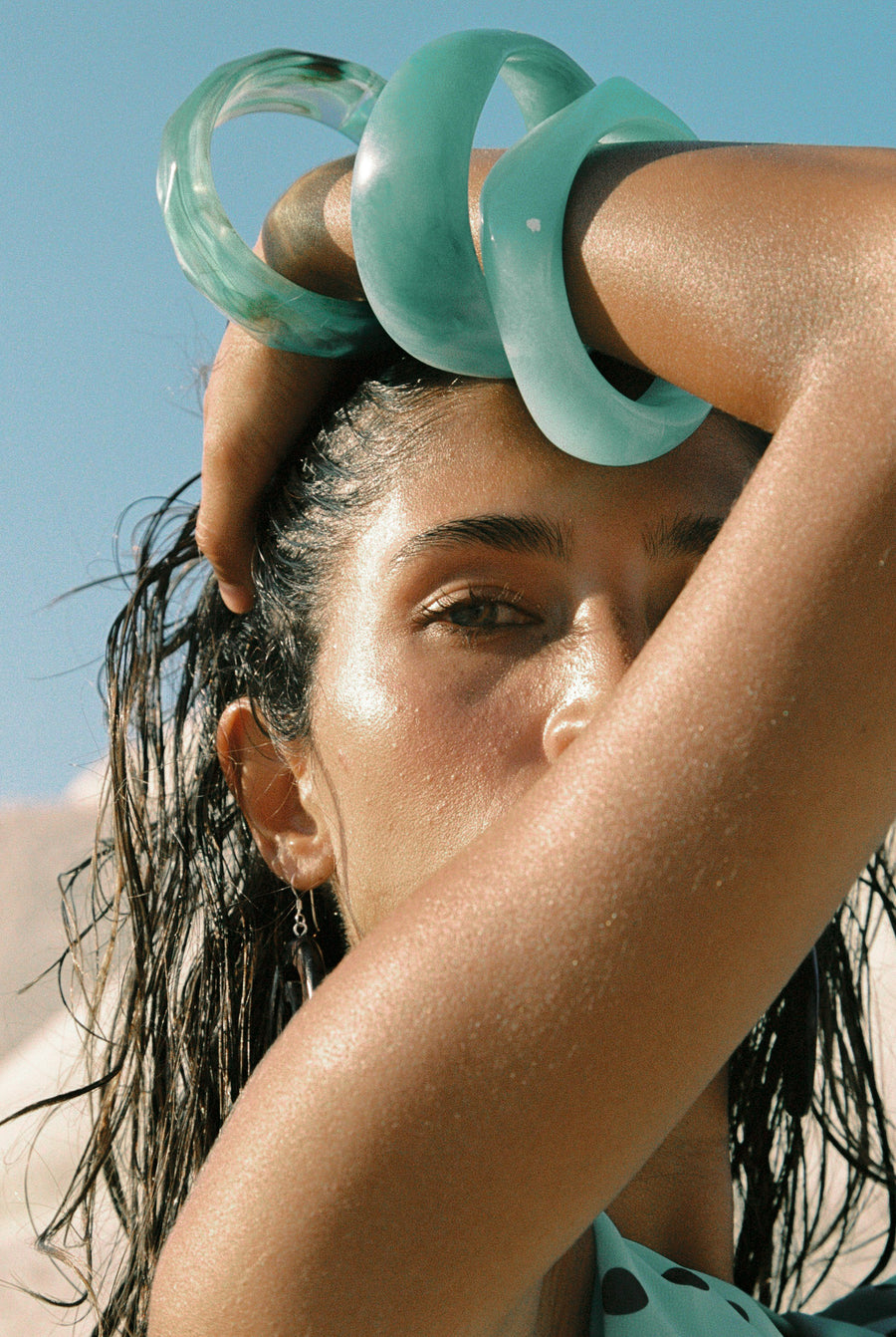 Lagoon Resin Bangles Set