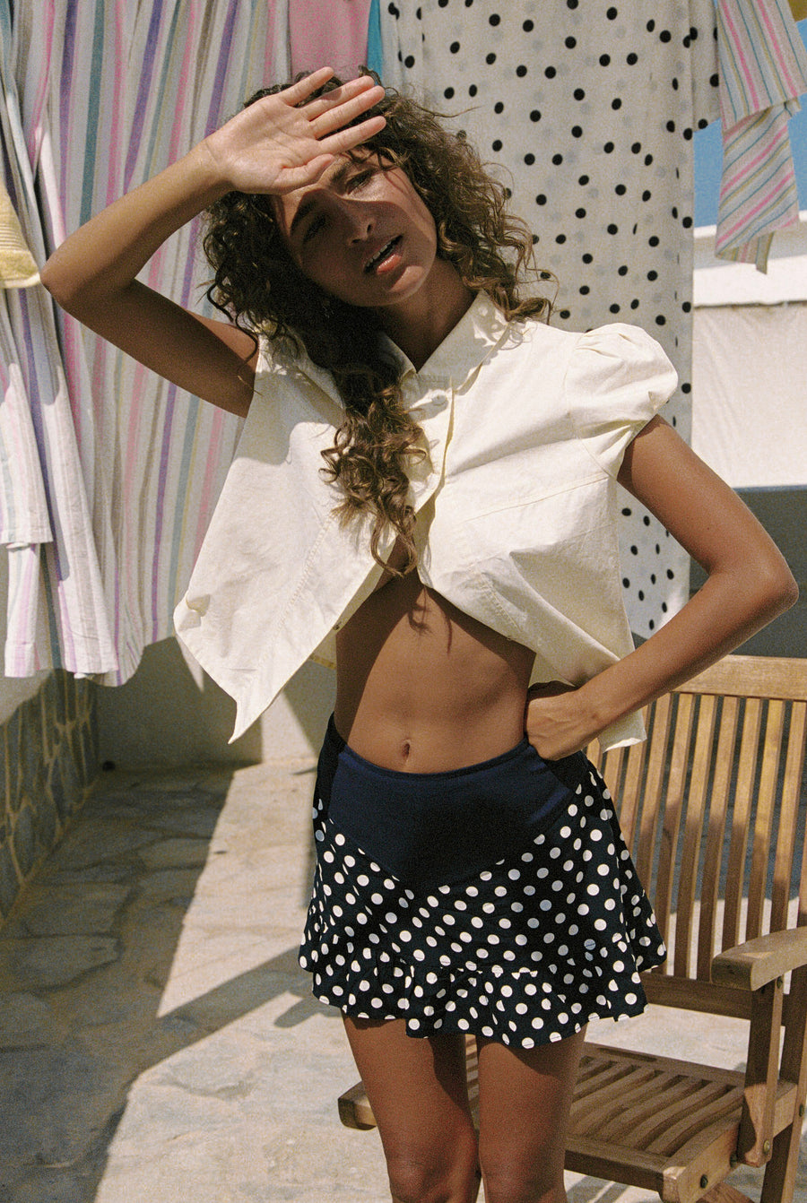 Poppy Polka Dot Mini Skirt