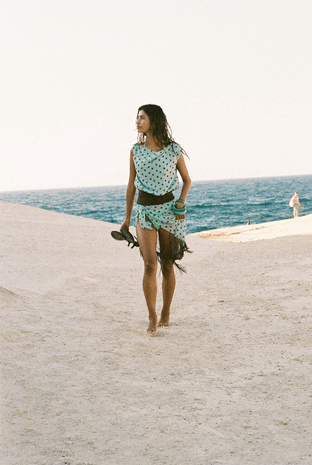 Bruna Off-Shoulder Top in Teal