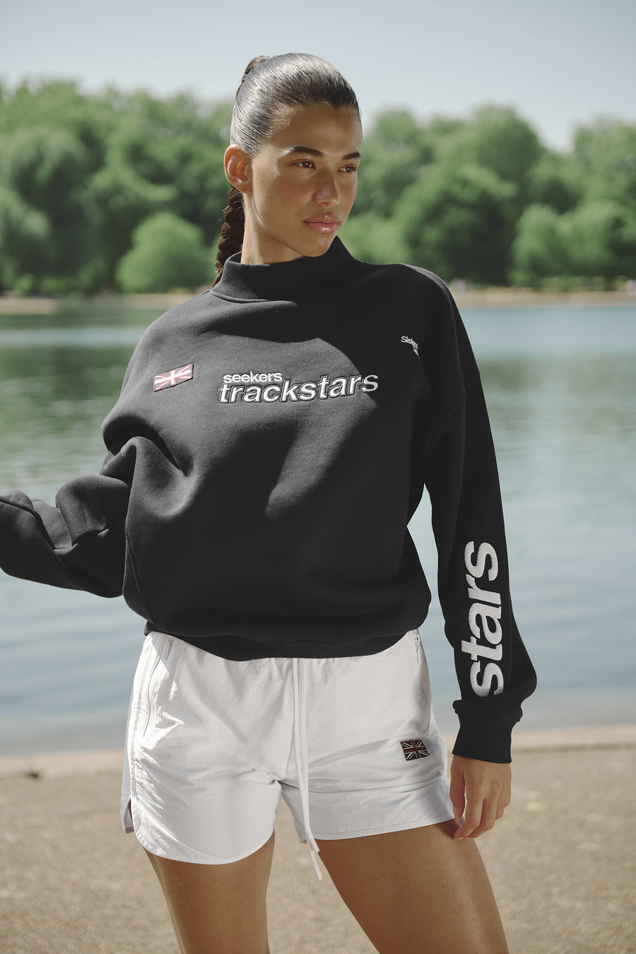 Trackstars Sweatshirt in Black