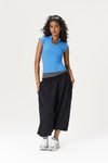 Scoop Active Capsleeve Top in Blue