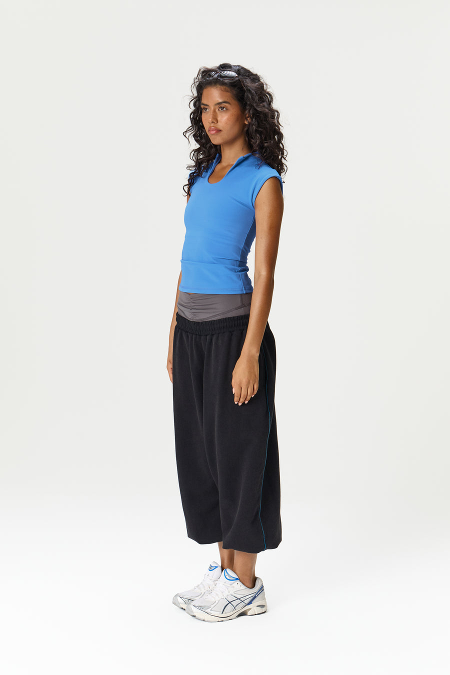 Scoop Active Capsleeve Top in Blue