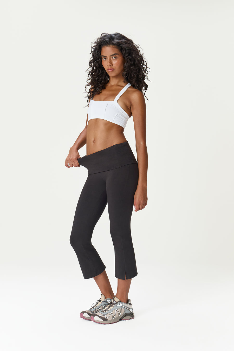 Ultraseekers Foldover Active Capri in Black