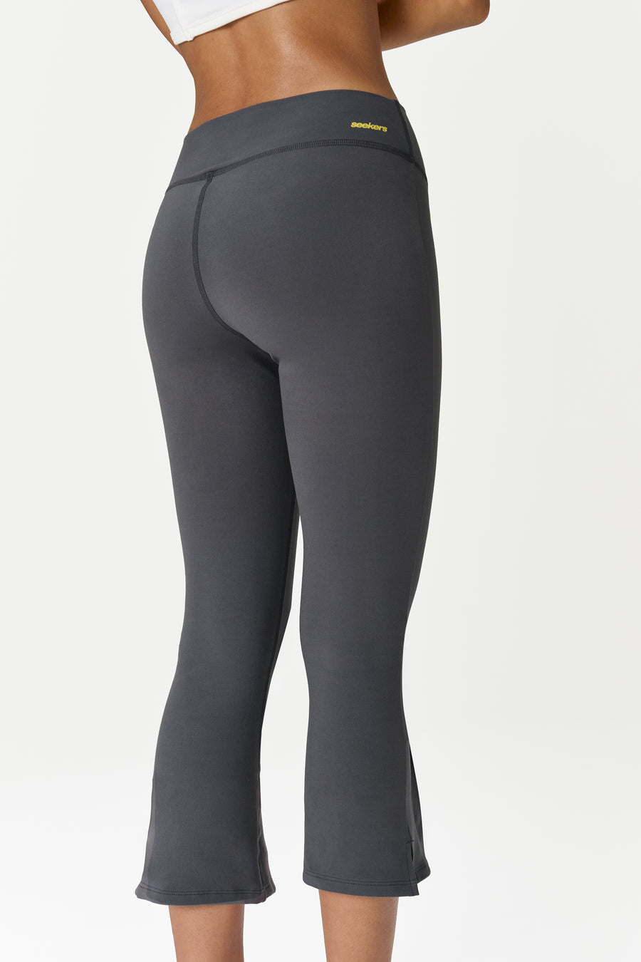 Sure Ruched Active Capri in Charcoal