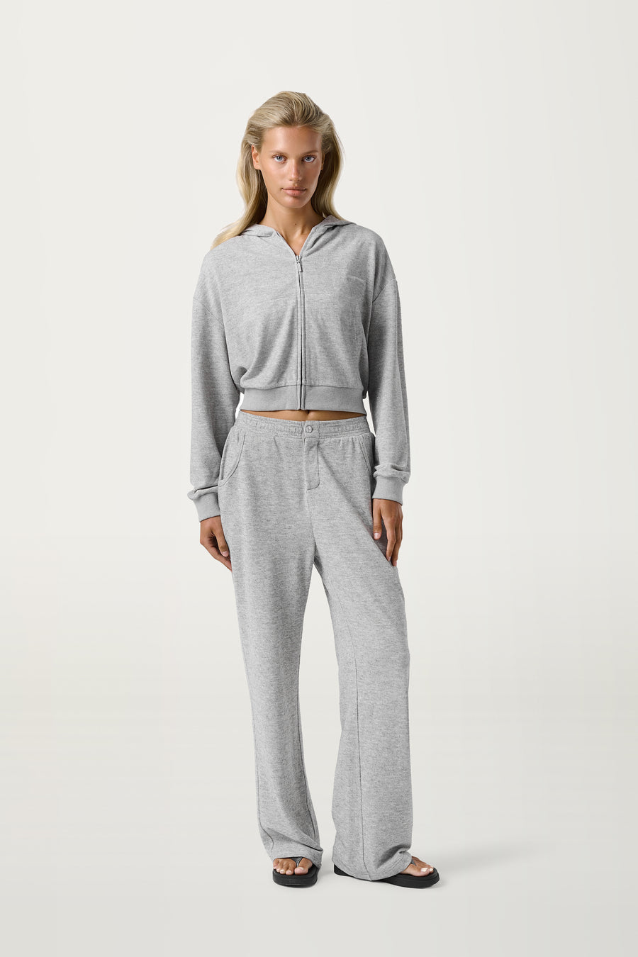 Slacks Soft Trouser in Light Grey