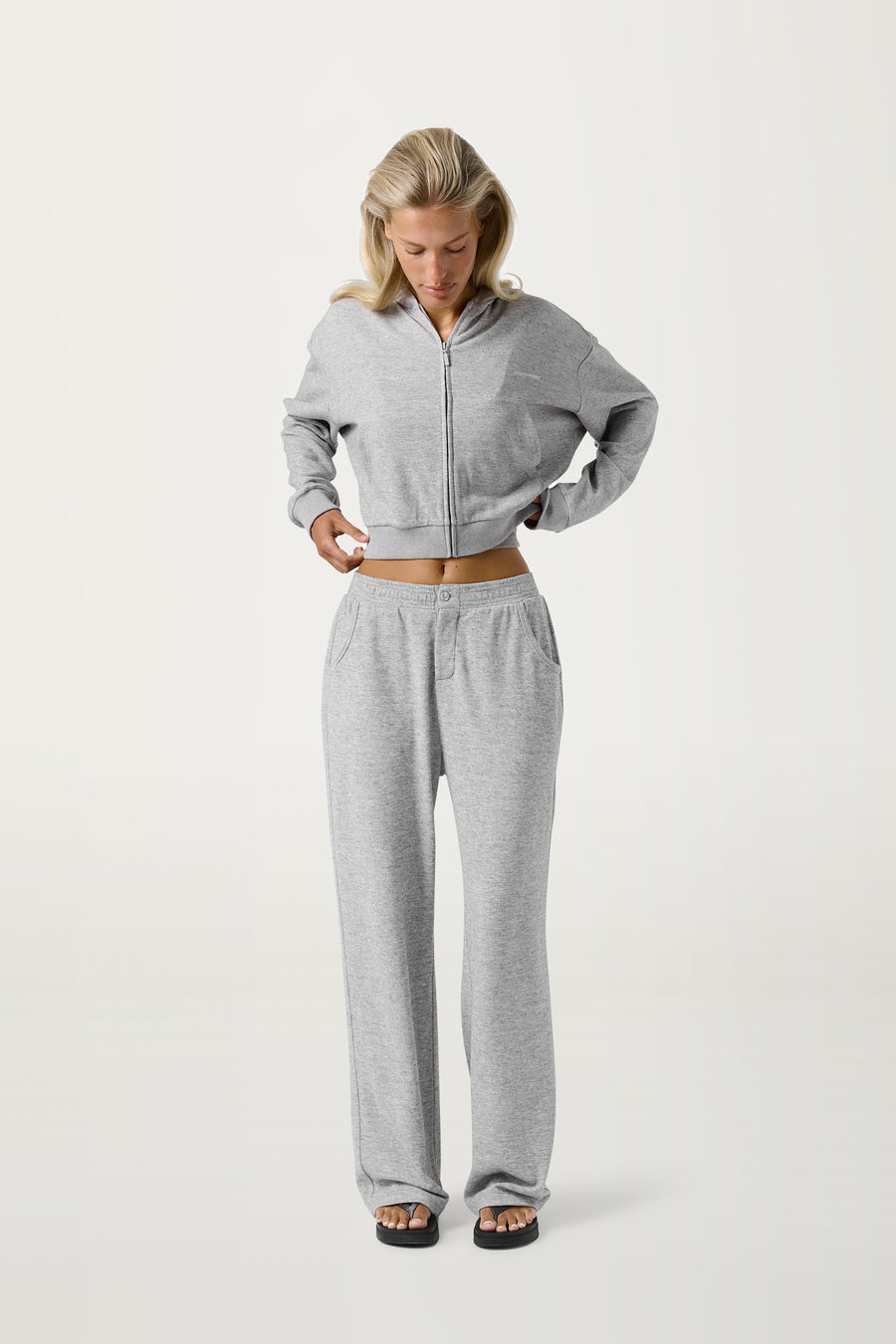 Slacks Soft Trouser in Light Grey