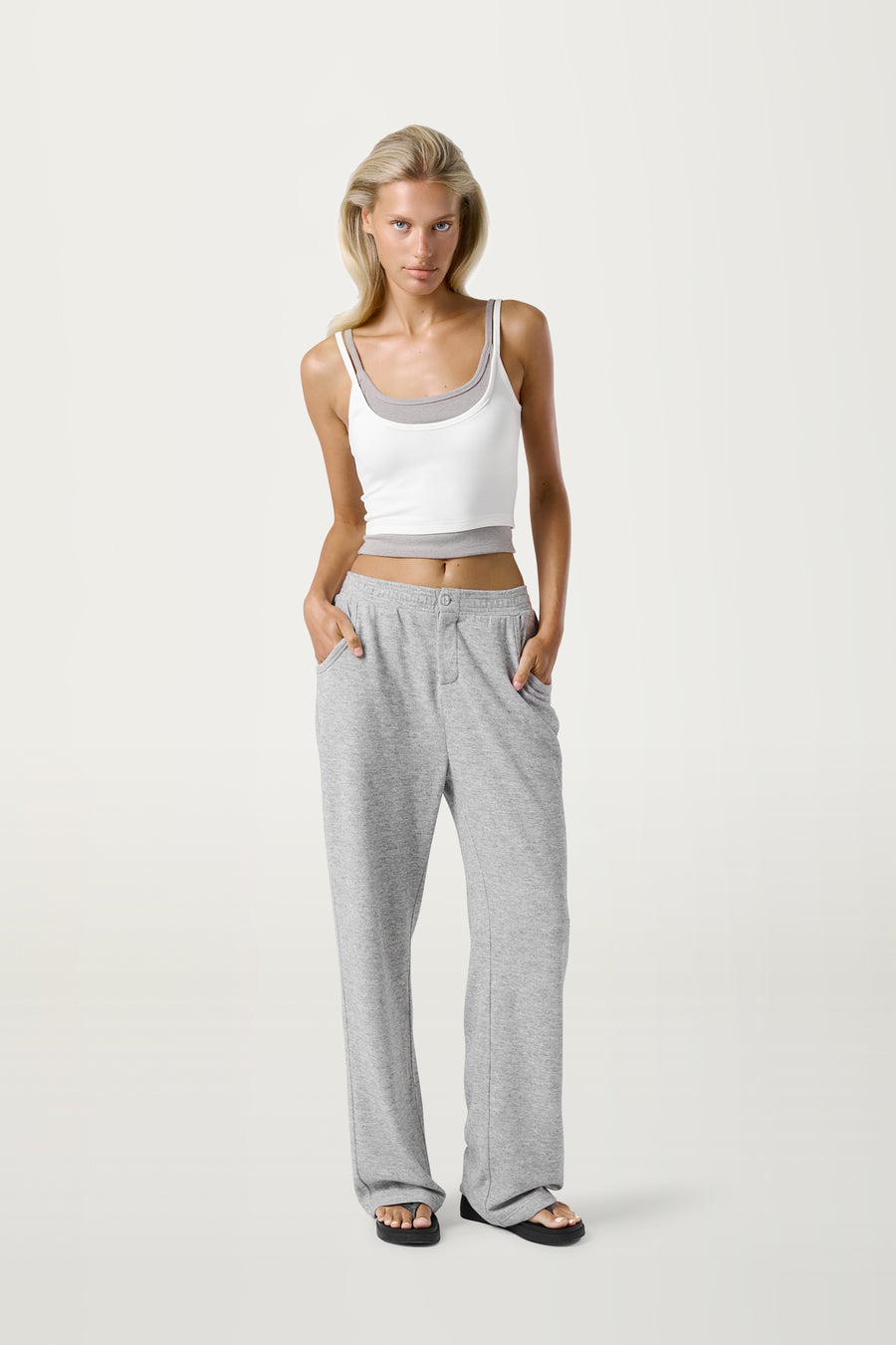 Slacks Soft Trouser in Light Grey