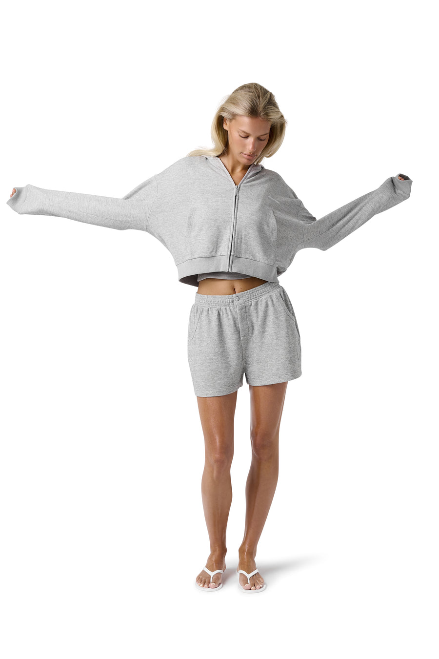 Slacks Soft Short in Light Grey