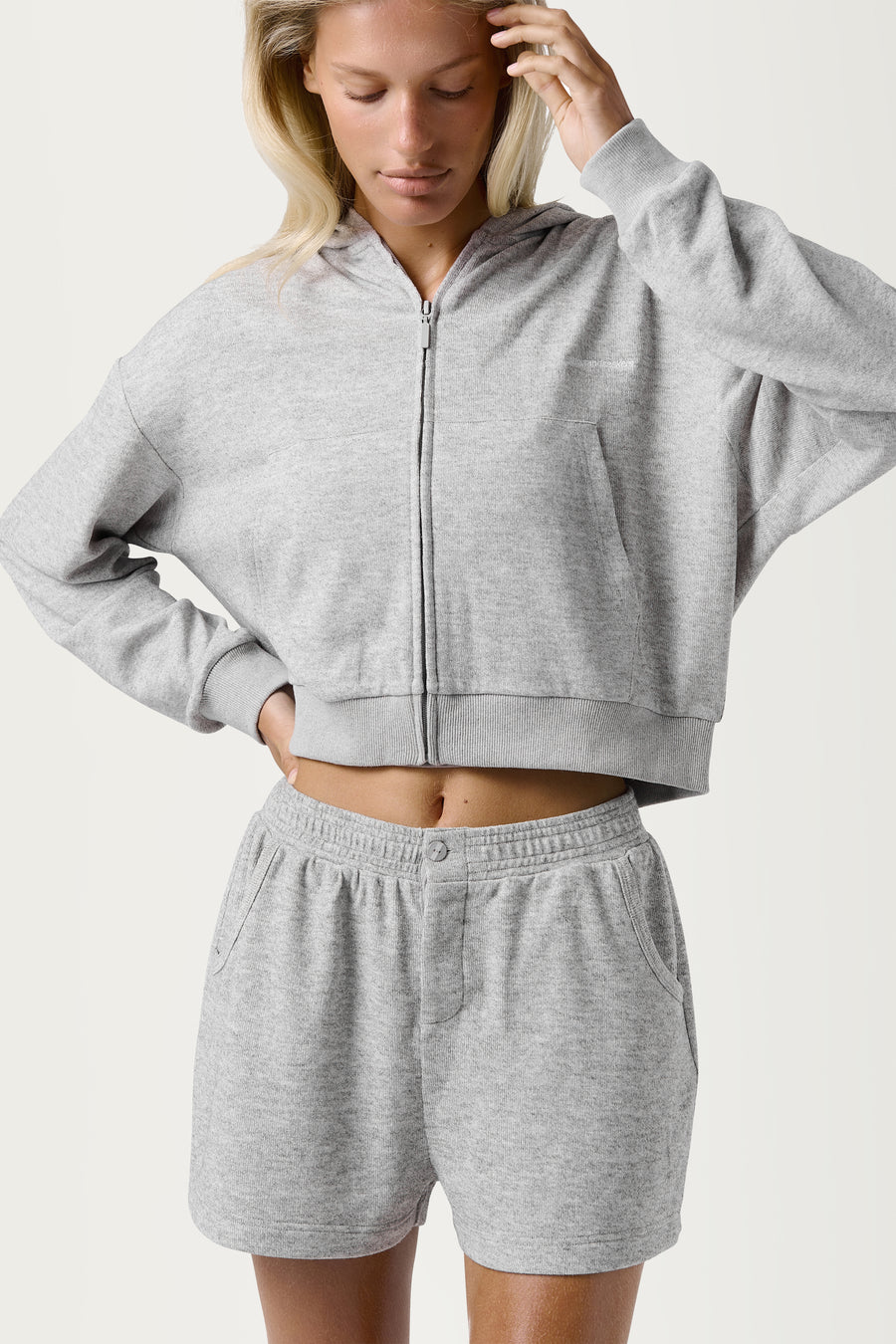 Slacks Soft Short in Light Grey