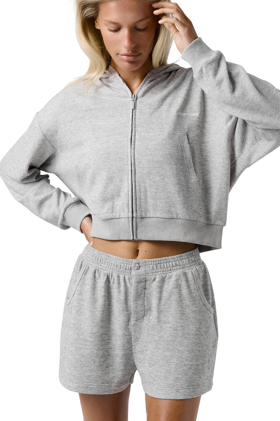 Slacks Soft Short in Light Grey