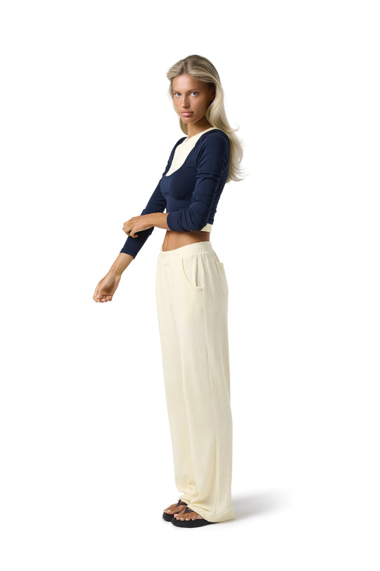 Slacks Soft Trouser in Butter Yellow