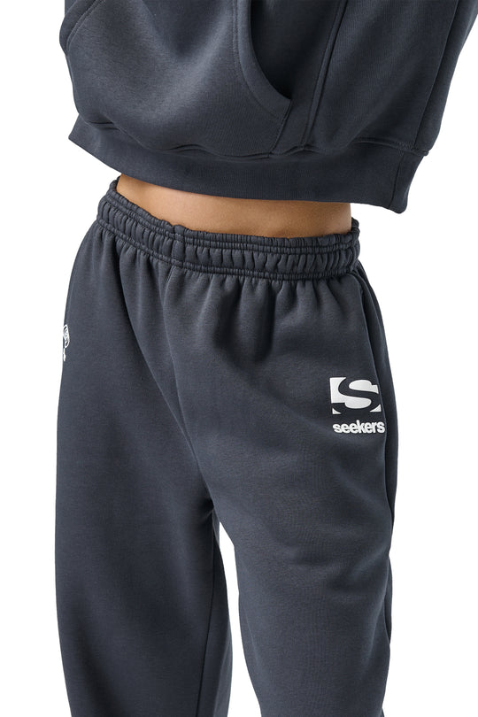 Seekers Motif Wide Leg Sweatpants in Skipper