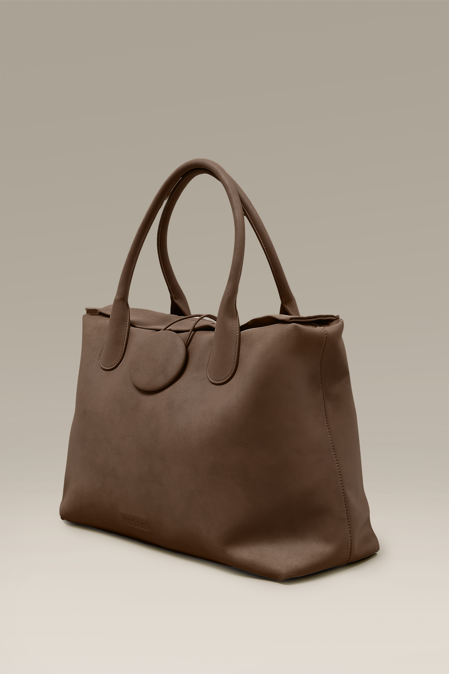 Tully Button Carryall Bag in Brown Bear