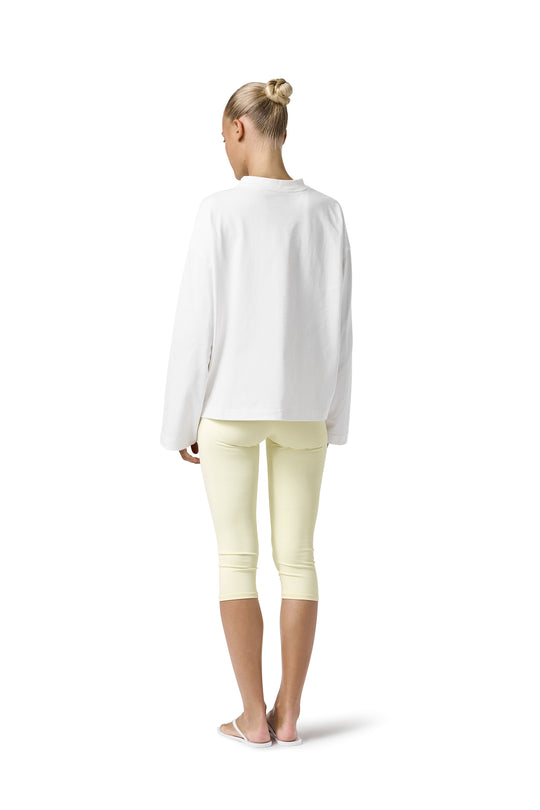 Seekers Long Sleeve Oversized Tee in White