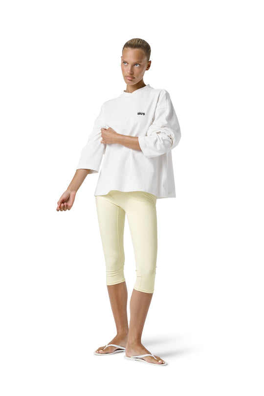 Seekers Long Sleeve Oversized Tee in White