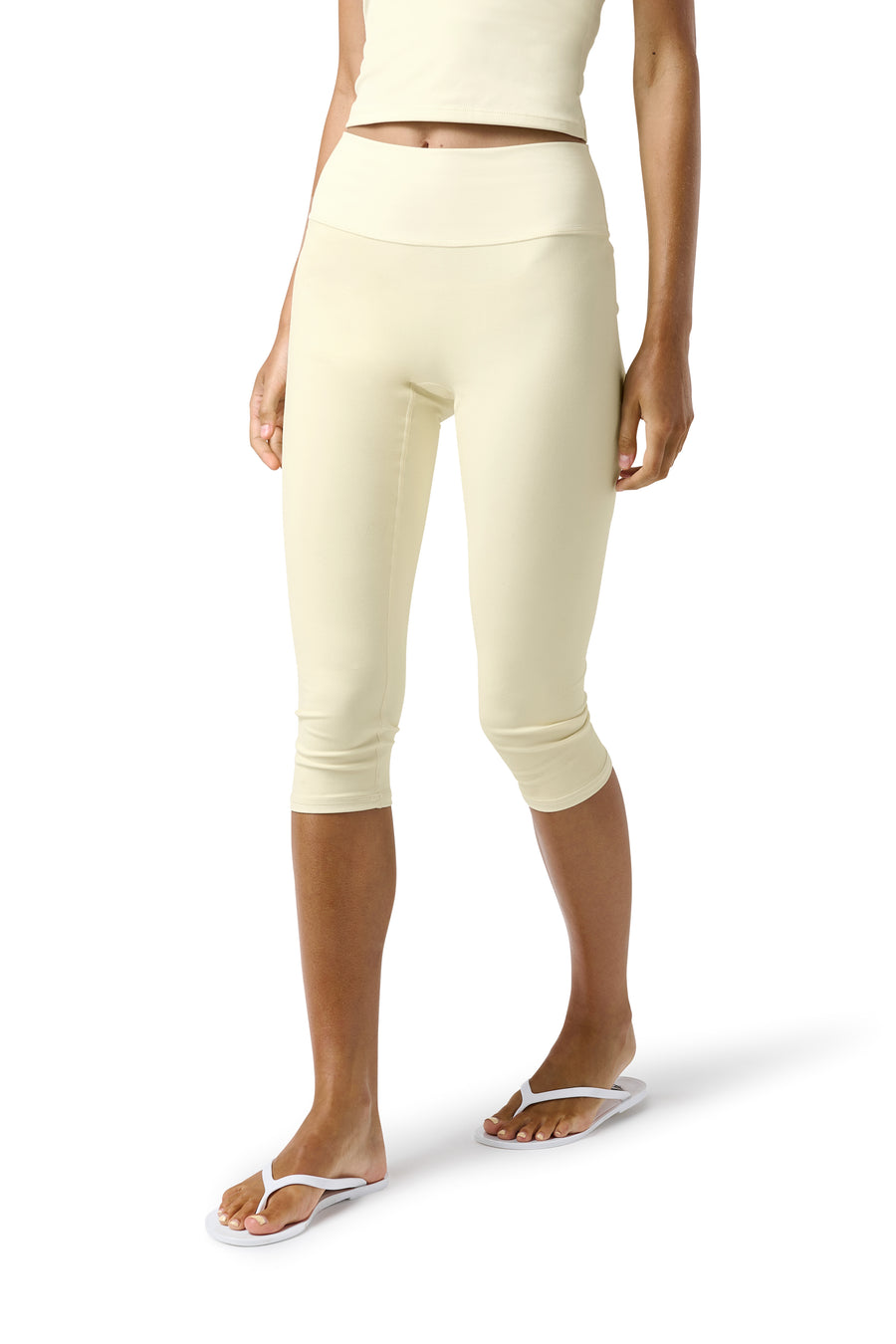 Soft Active Capri Pant in Butter Yellow