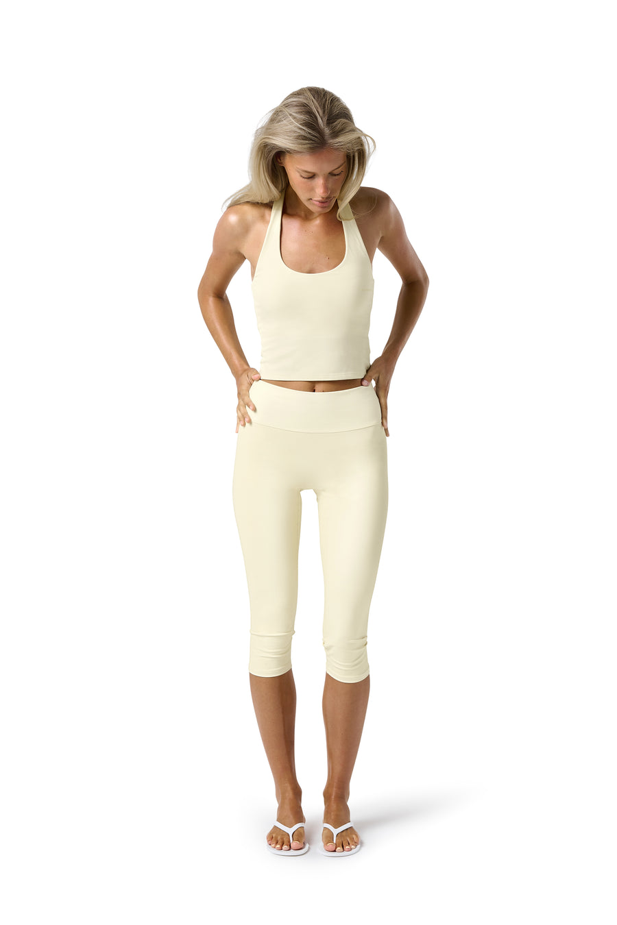 Soft Active Capri Pant in Butter Yellow