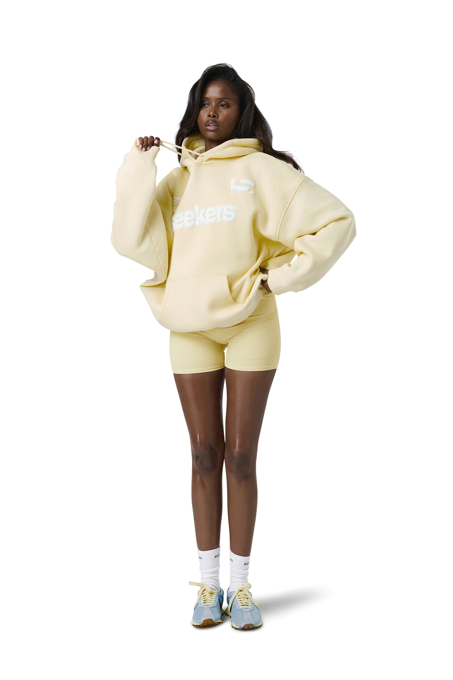 Seekers Motif Hoodie in Butter