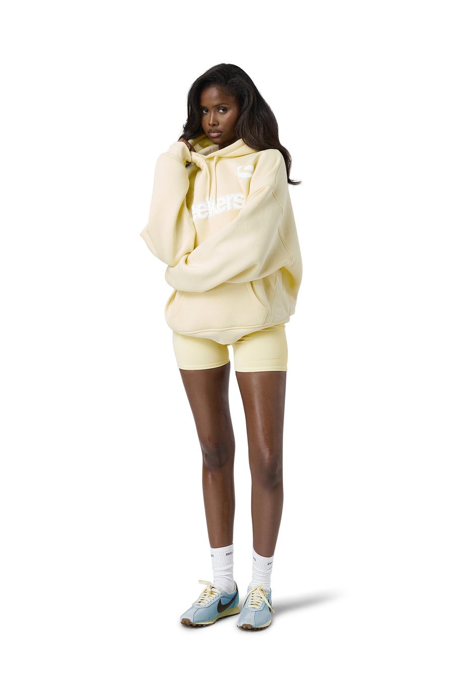 Seekers Motif Hoodie in Butter