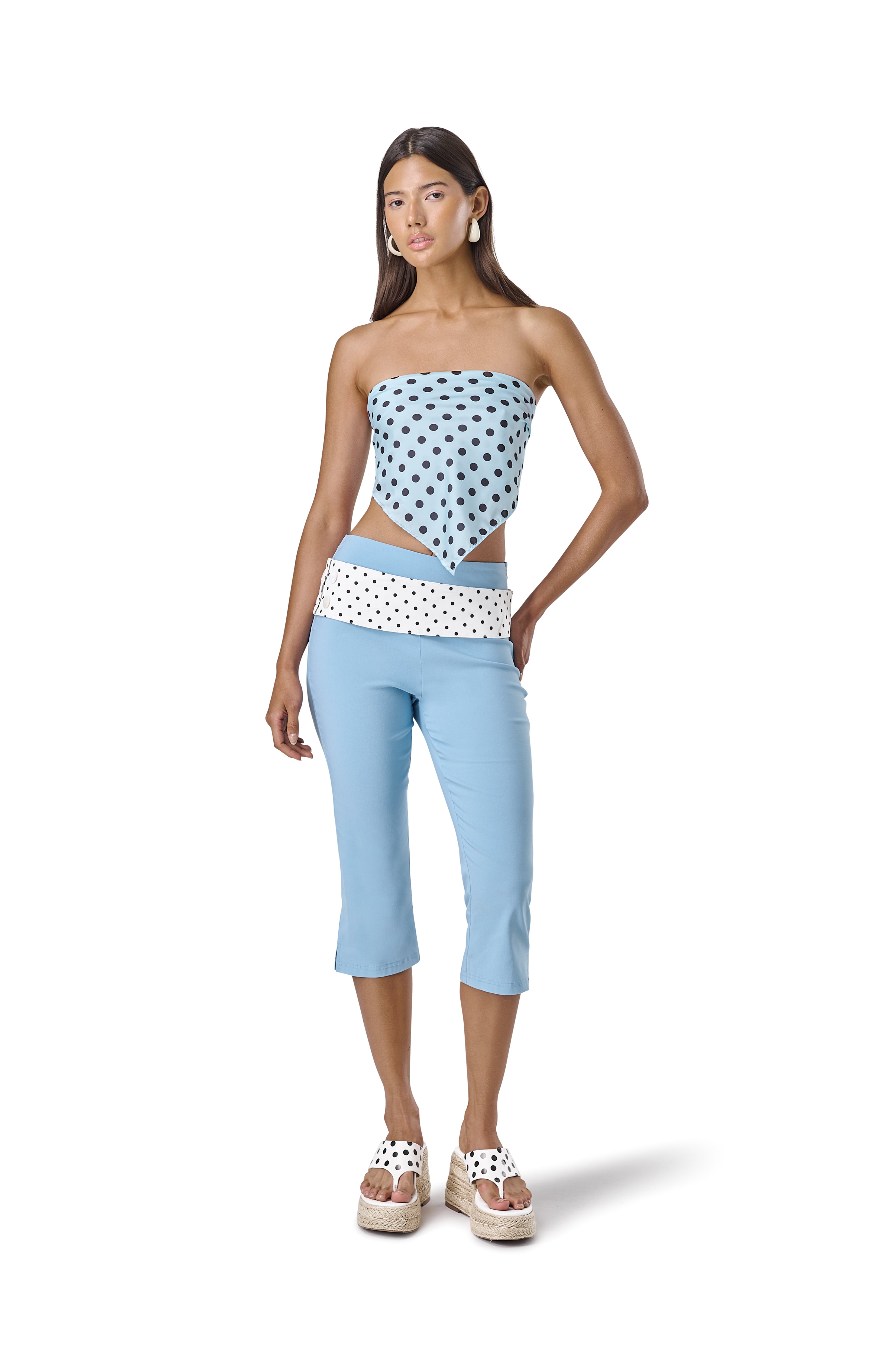 Darla Capri Pants in Powder Blue