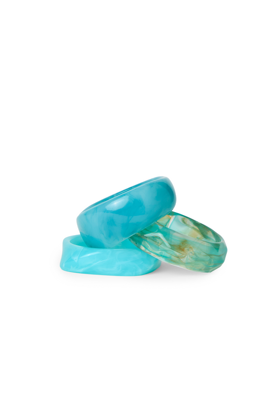 Lagoon Resin Bangles Set