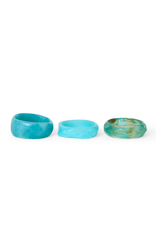 Lagoon Resin Bangles Set