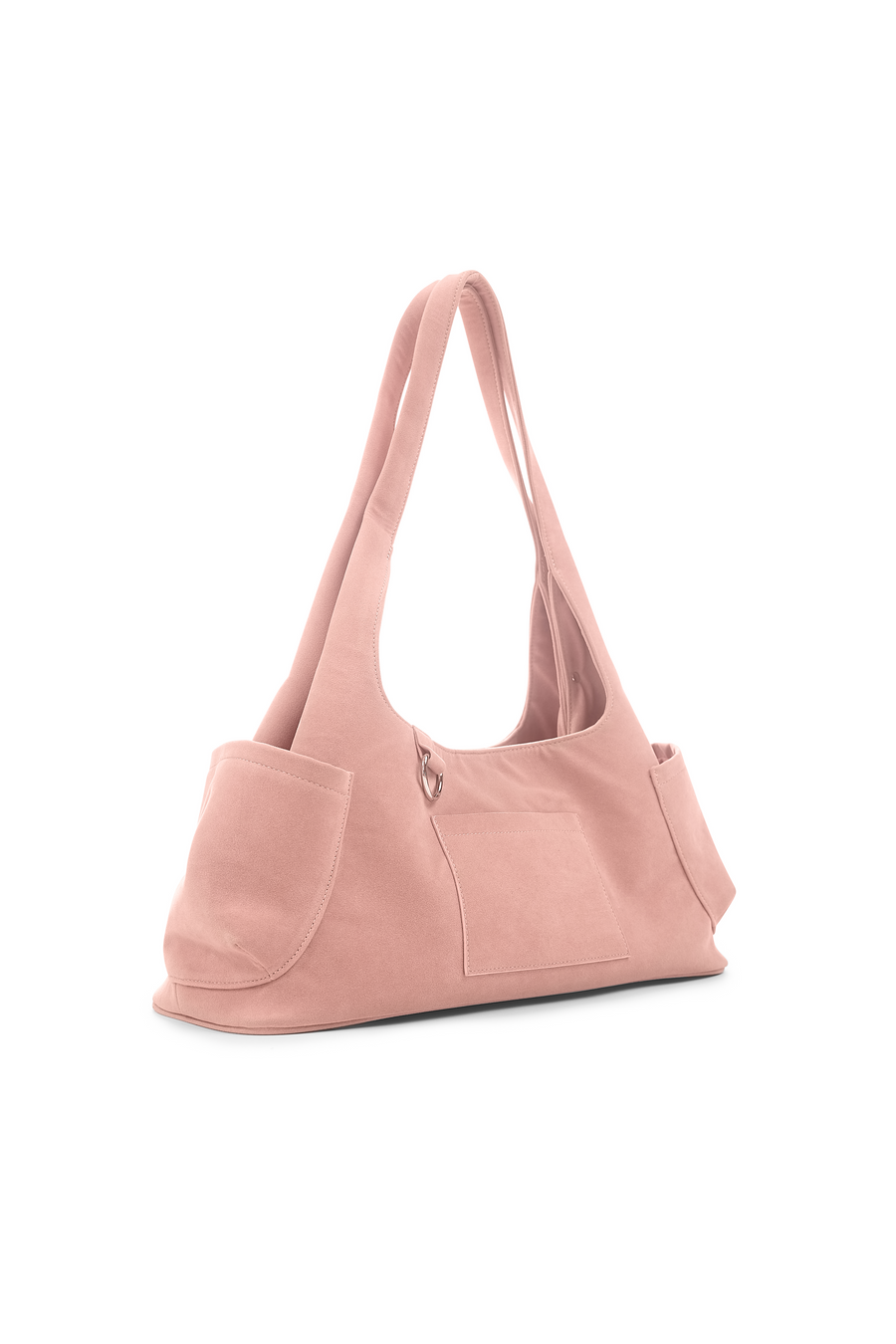 Martha Faux Suede Carryall in Rose