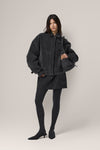 Martha Faux Suede Jacket in Dark Grey