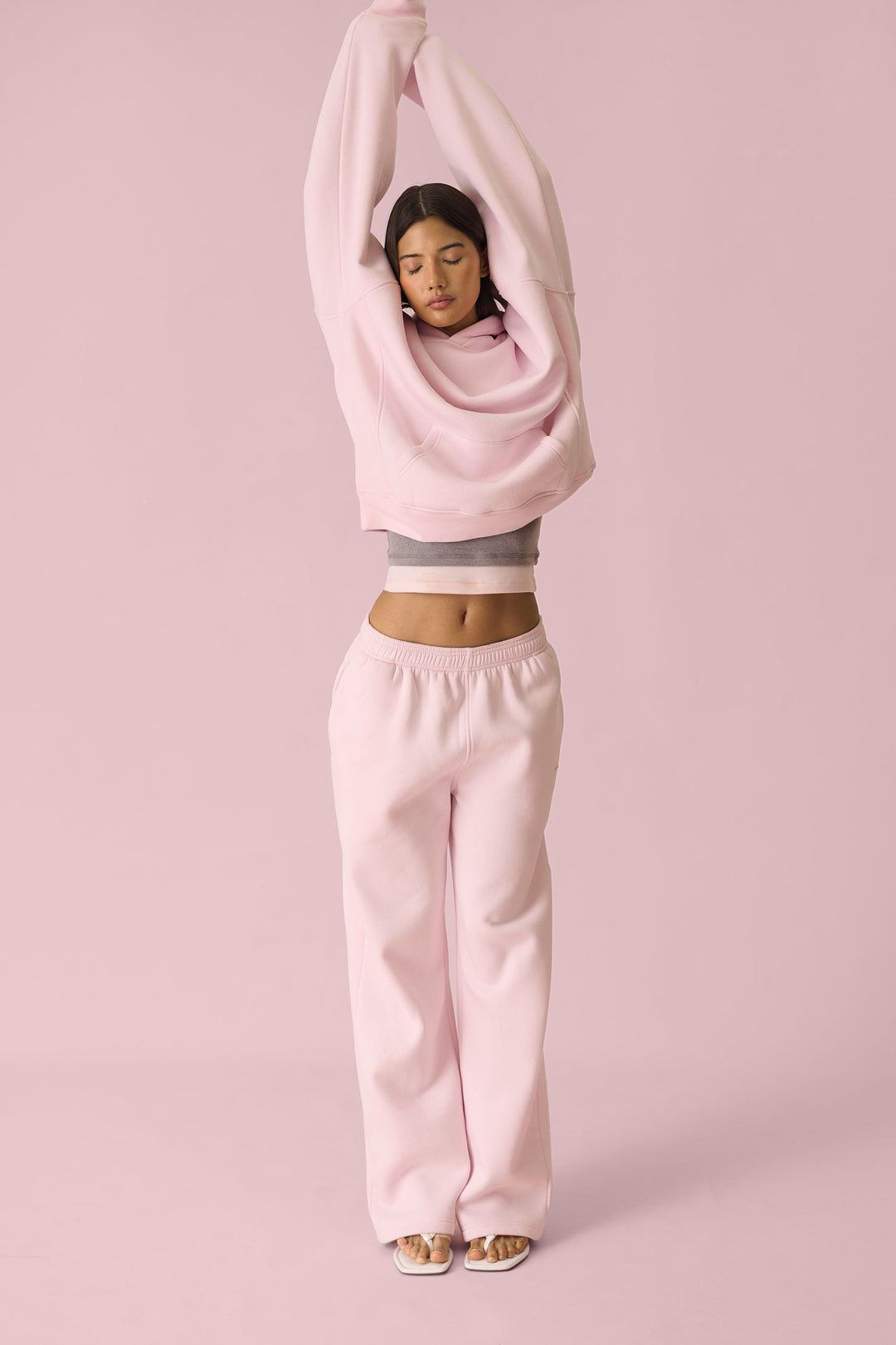 Trademark Wide Leg Sweatpants in Bunny