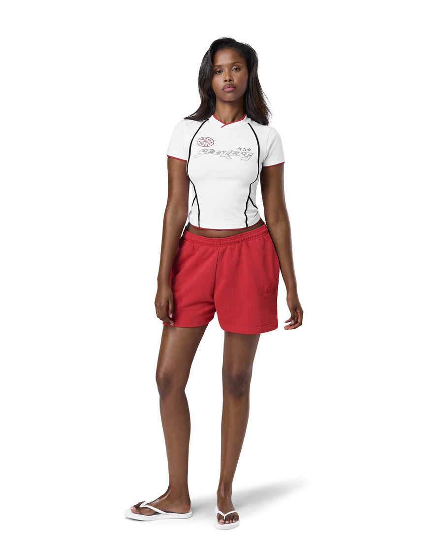 Seekers Washed Sweat Shorts in Jam