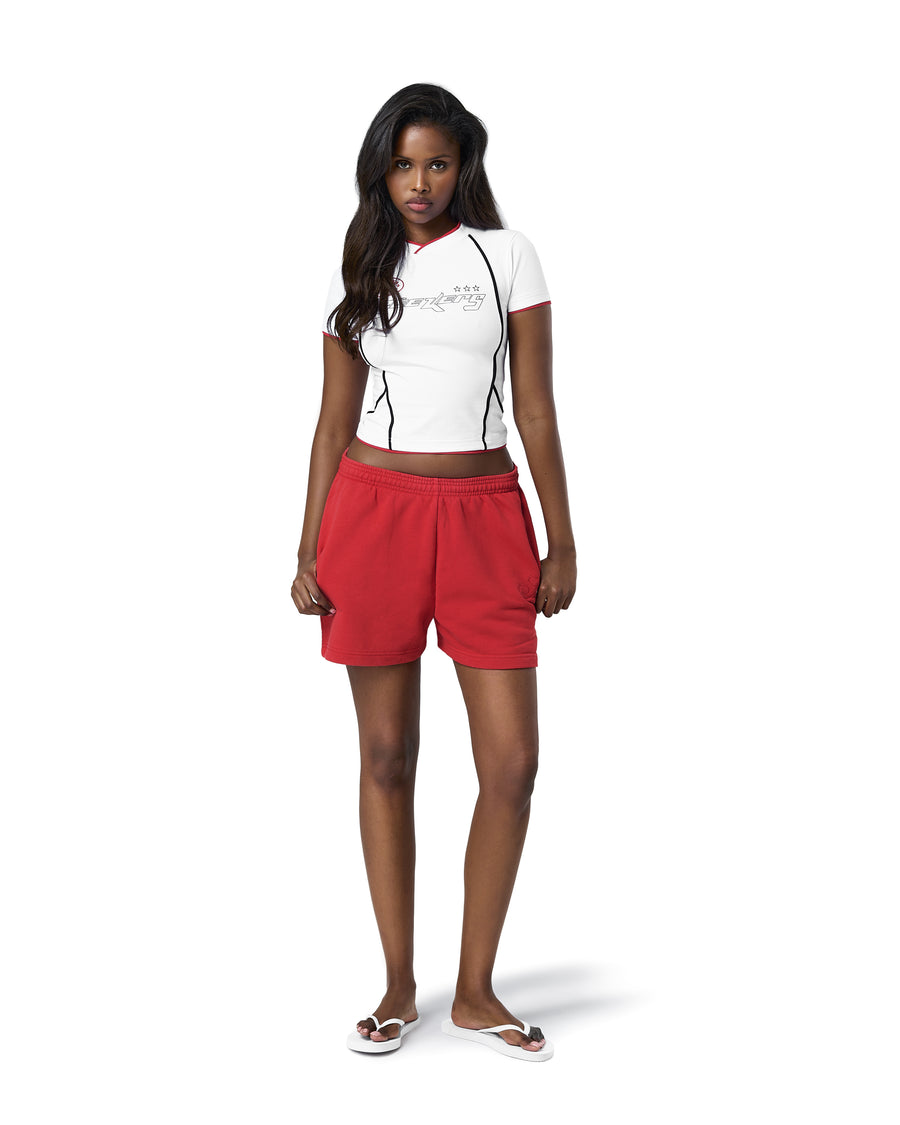 Seekers Washed Sweat Shorts in Jam