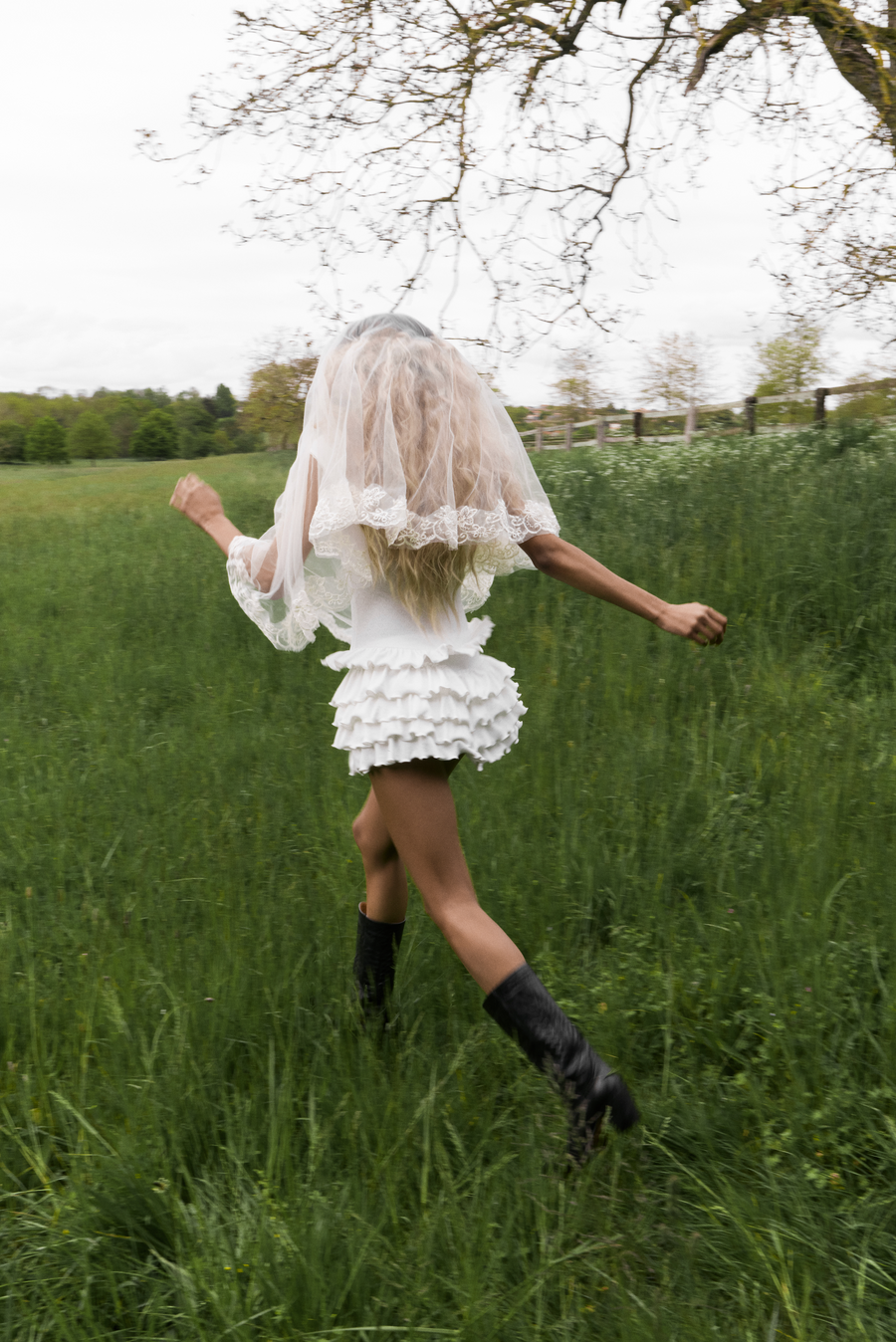 Fliss Frill Romper in White