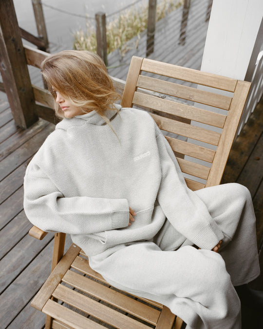 Seekers Knit Hoodie in Husk