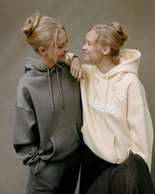 Seekers Motif Hoodie in Butter Yellow