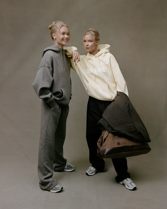 Seekers Motif Hoodie in Butter Yellow