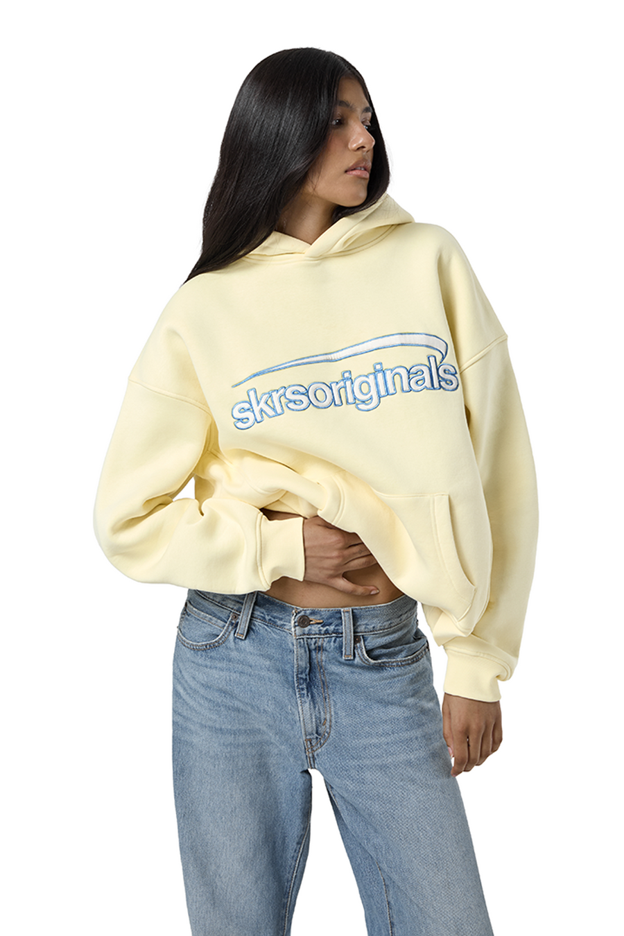 Staten Logo Hoodie in Butter Yellow