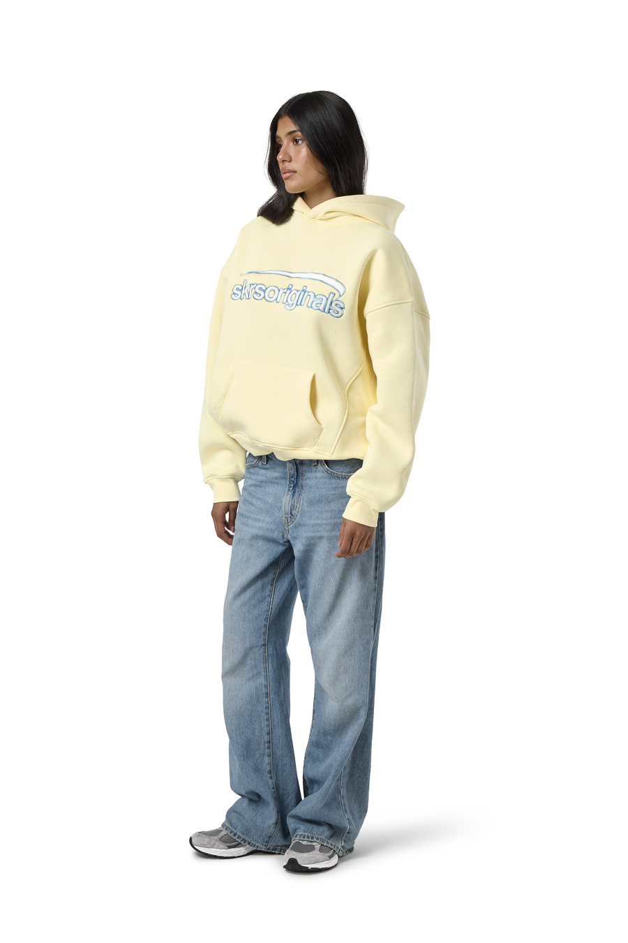 Staten Logo Hoodie in Butter Yellow