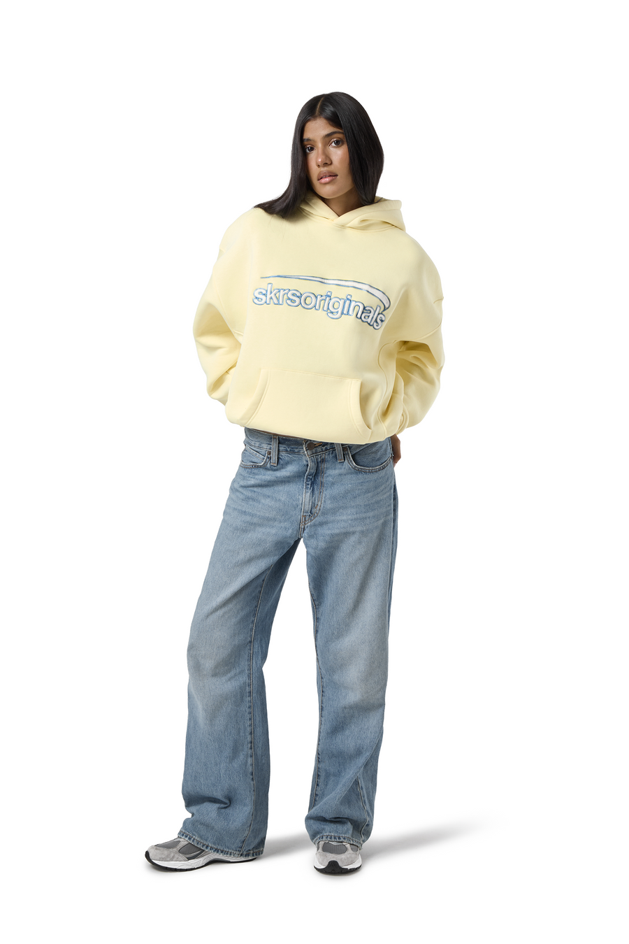 Staten Logo Hoodie in Butter Yellow