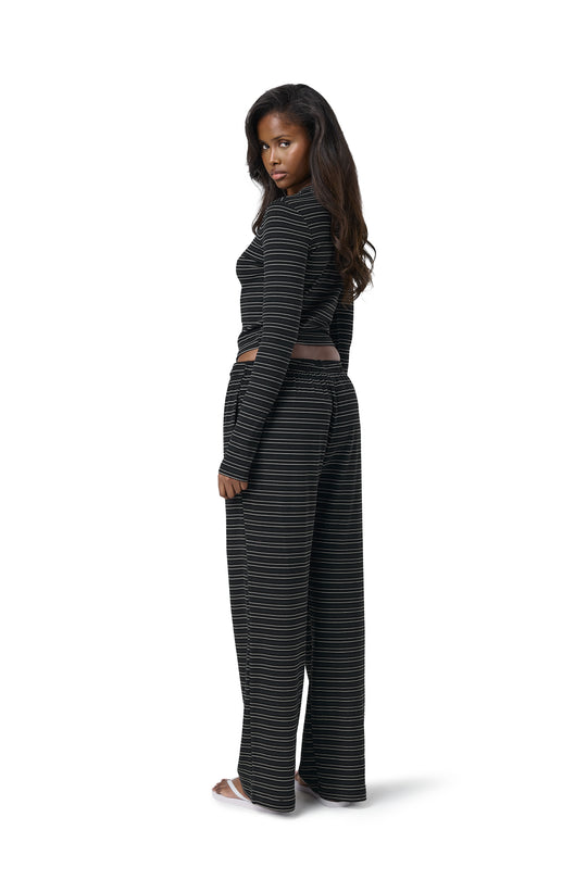 Wilbur Soft Wide Leg Pants in Black