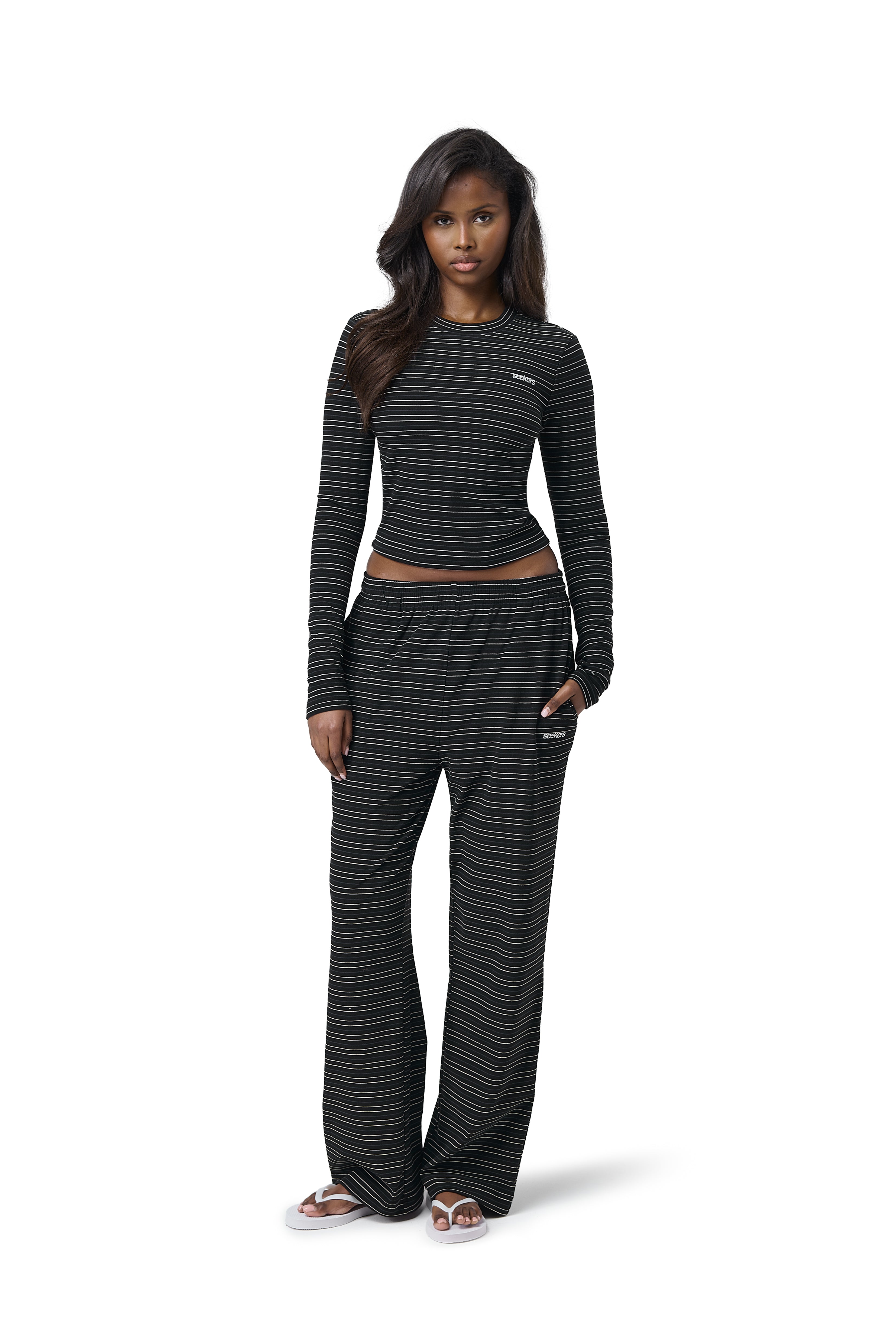 Wilbur Soft Longsleeve Top in Black