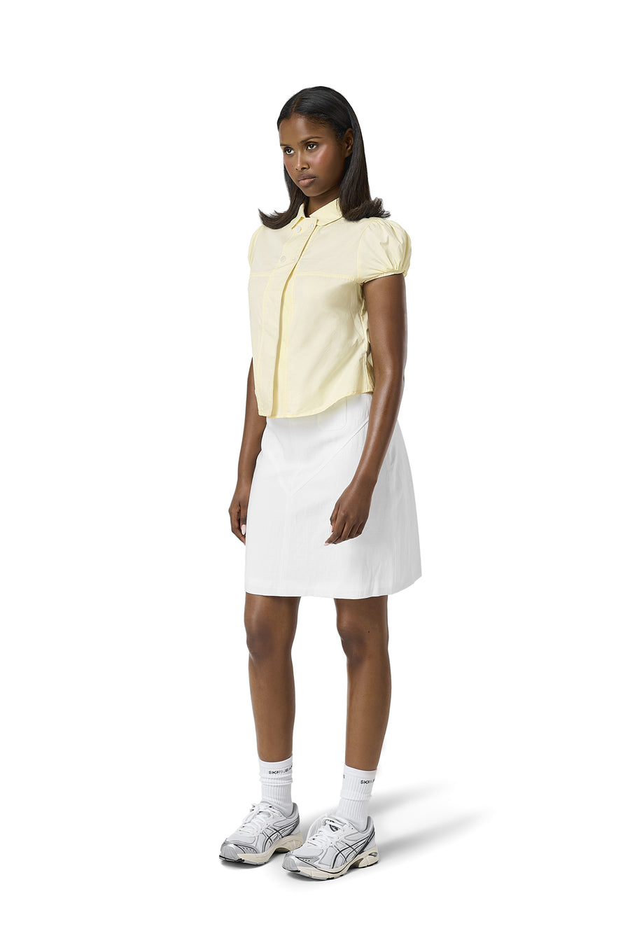 Wendy Poplin Blouse in Soft Yellow