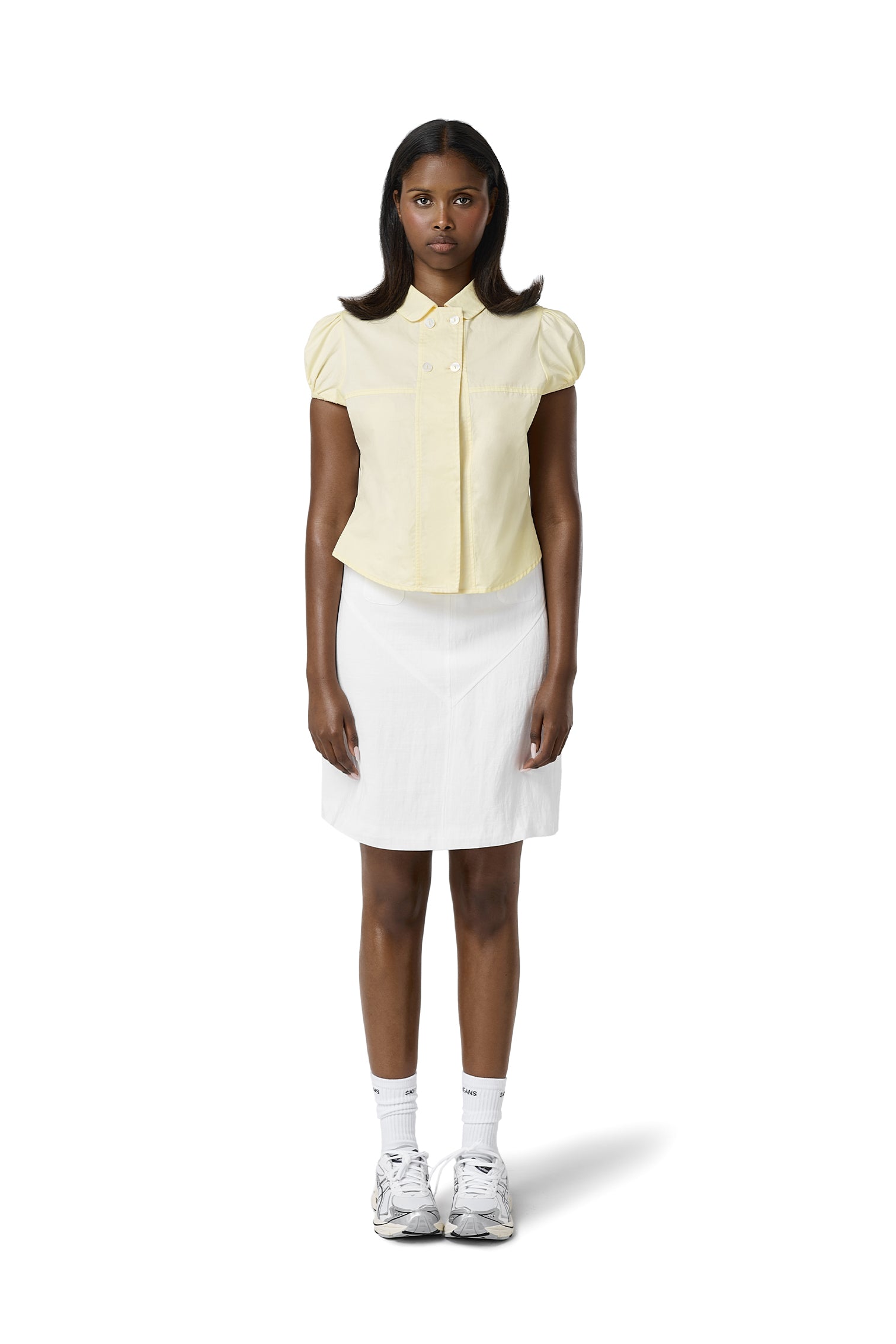 Wendy Poplin Blouse in Soft Yellow
